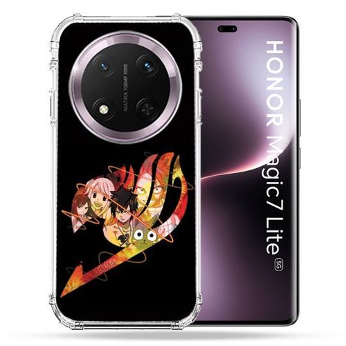 Coque Renforcée Pour Honor Magic 7 Lite 5g Manga Fairy Tail Logo Noir