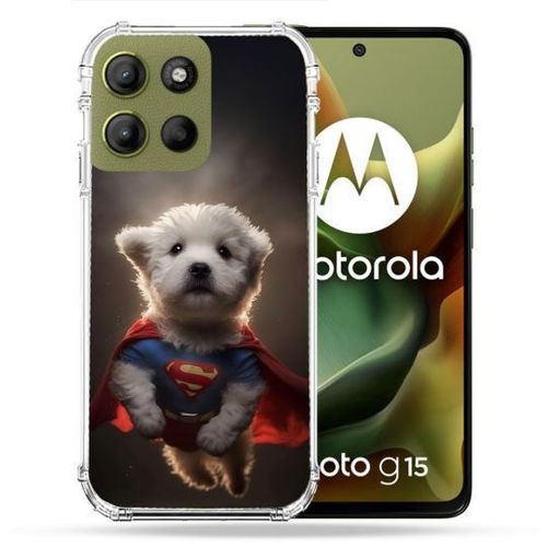 Coque Renforcée Pour Motorola G15 Animal Super Chien