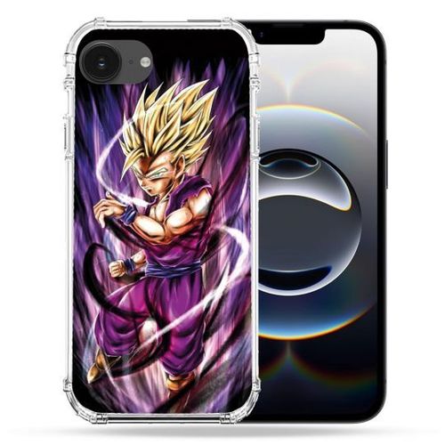 Coque Renforcée Pour Iphone 16e Manga Dragon Ball Sangohan Violet