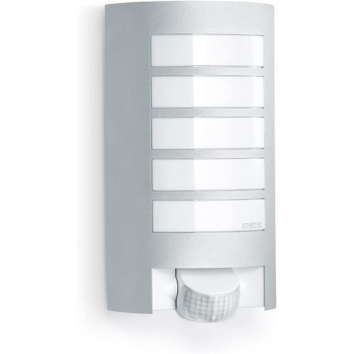 Hamiltion-Luminaire Extérieur L 12 S Avec Détecteur De Mouvement-Applique Murale Avec Capteur De Présence 60 W-Lampe Extérieure Portée De 10 M, Couleur Argent Métallique