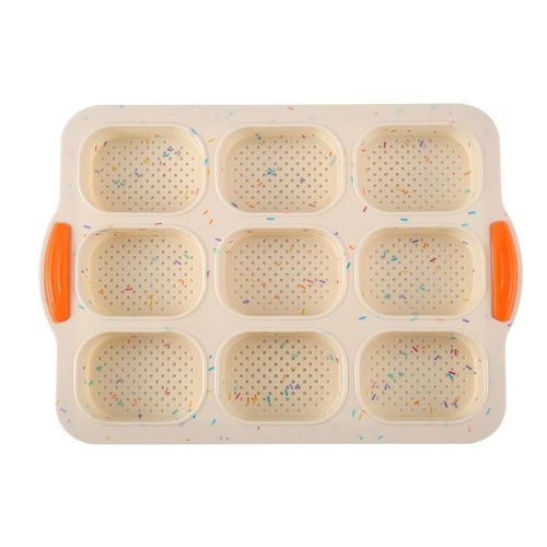 Moule À Gâteau En Silicone À 9 Grilles Ovales Français, Petit Moule À Pâtisserie, Outils De Cuisson Antiadhésifs