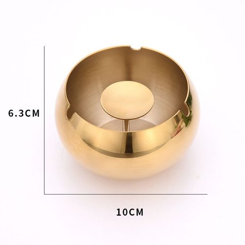 Cendrier en métal épais coupe-vent en acier inoxydable, cendrier décoratif
