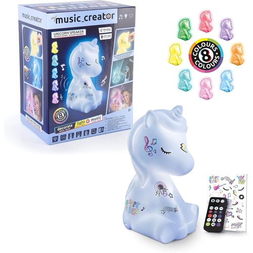 Hamiltion-Light Speaker Studio Creator Unicorn Enceinte Licorne Lumineuse-Inf 006, Blanc