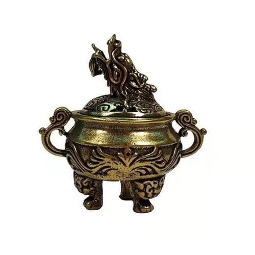 Mini brûleur d'encens en métal en laiton, brûleur d'arôme à Double oreille, Base de bâton d'encens pour la décoration intérieure du salon et de la maison