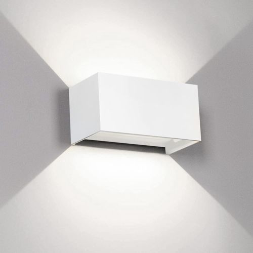 Hamiltion-Applique Murale Interieur/Exterieur 24w, 6000k Lumière Blanche Avec Angle De Faisceau Réglable,Ip65 Luminaire Exterieur Murale Etanche Led (Blanc)
