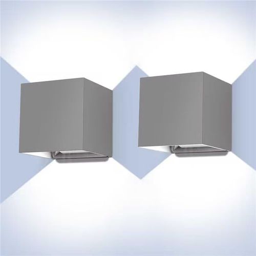 Hamiltion-Applique Murale Exterieur Led, 20w 6000k Lampe Murale Intérieure Gris, Angle De Faisceau Réglable, Éclairage Extérieur De Façade En Aluminium, Ip65 Étanche Pour Salon Chambre Escalier.