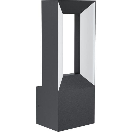 Hamiltion-Applique Murale Extérieure Led Riforano, Éclairage Mural D¿Extérieur En Fonte D¿Aluminium Noire Et Plastique Blanche, Ip44