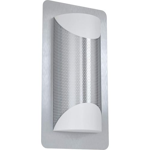 Hamiltion-Applique Murale D'extérieur Cistierna 1, 2 Lampes D'extérieur Moderne, Applique Murale En Acier Inoxydable Et Plastique En Blanc, Lampe Extérieure Avec Culot E27, Ip44