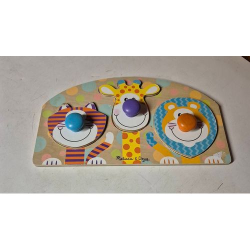 Grand puzzle bois mélissa & doug safari 1er age