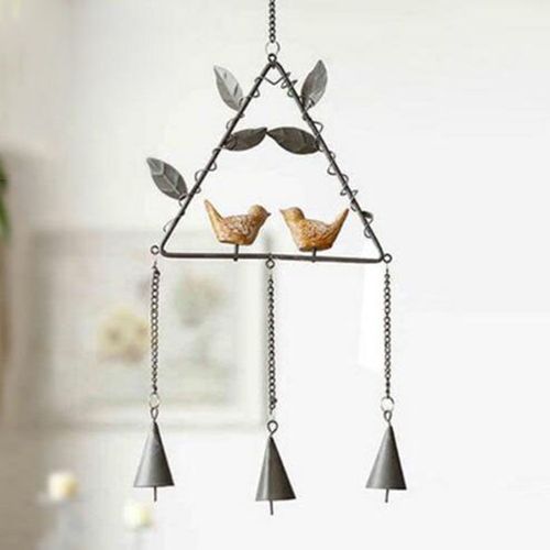 Carillons éoliens d'oiseaux créatifs en métal, décoration murale de voiture, maison, jardin, fenêtre