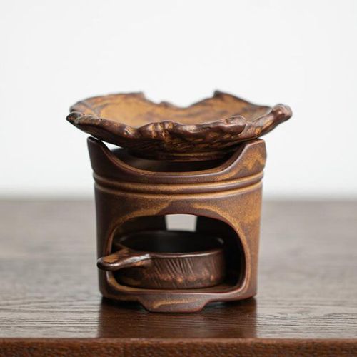 Torréfacteur à thé rétro, Eva d'arôme, bougeoir, distributeur de parfum de thé, ameublement en céramique, artisanat d'art, décoration d'intérieur