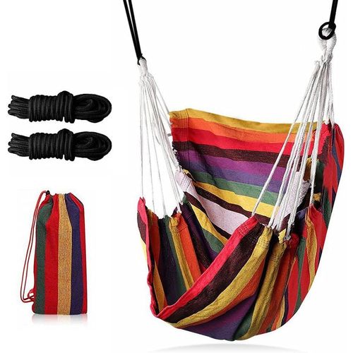 Gothicana By Empchaise Hamac Suspendu, Fauteuil Suspendu Exterieur Jardin Chaise Hamac Sièges Suspendus Fauteuil Suspendu Chaise Balançoire Pour Terrasse, Camping, Plage, Voyage, Jusqu'à 150 Kg, 130x