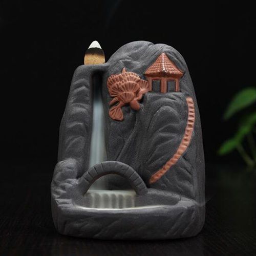 Cerneur de montagne en céramique, brûleur de fumée à reflux, brûleur d'arômes, artisanat, ornements d'art, brûleur d'encens en cascade, décoration de maison