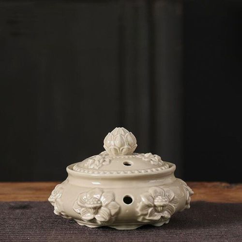 Porte-encens en porcelaine style chinois, Eva d'aromathérapie, encensoir, salon, décoration d'intérieur