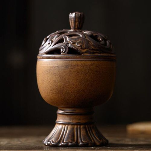 Tour d'encens à bobine de bois de santal de style chinois, lampe à encens, Eva d'arôme, artisanat en céramique, salon intérieur, décoration d'intérieur, Chan