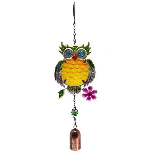 Carillons éoliens créatifs en métal, Style européen rétro, artisanat en fer, cloches murales suspendues, hibou attrapeur de rêves, ornement de jardin et de maison