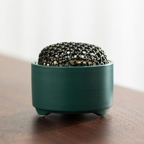 Encensoir à bobine Style chinois, brûleur d'arômes d'intérieur, poterie grossière, porte-encens en bois de santal, décoration de la maison, cérémonie du thé