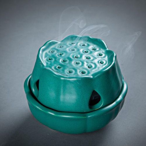 Brûleur d'encens au Design Floral rétro, brûleur d'arôme de bois de santal, encensoir de couleur unie émaillée, décoration de bureau et de maison pour cérémonie de thé