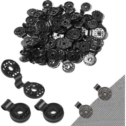 50 Pieces Clips de Fixation pour Bache,Clips pour Toile D'ombrage,Clips Fixation Brise Vue,Clip Spécial avec ?illet Clips en Plastique de Tissu d'Ombre pour Toile e Clôture