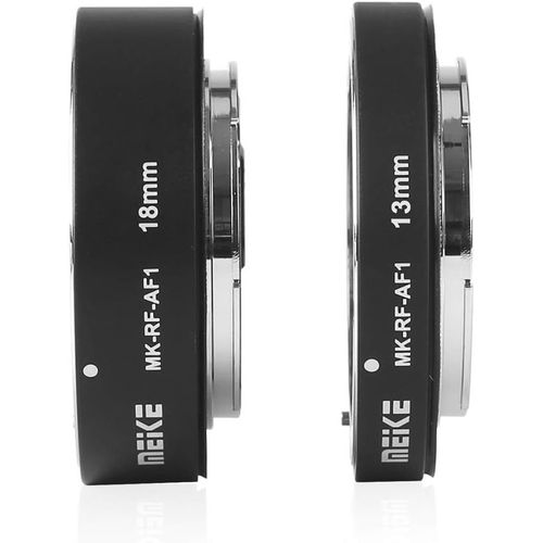 MK-RF-AF1 Bague d'adaptation de tube d'extension macro en métal pour mise au point automatique (13 mm + 18 mm) compatible avec les appareils photo Canon RF-Mount EOS R RP