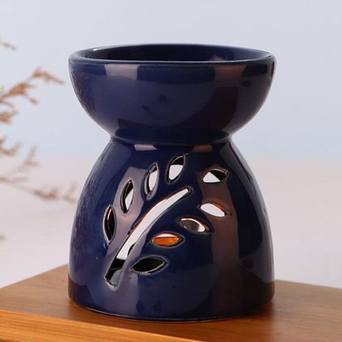Brûleur d'encens aux huiles essentielles en céramique, Eva de cuir chevelu creux, lampe aromatique, four aromatique, grande capacité, utilisation pour spa, décoration d'intérieur
