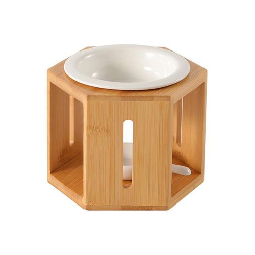 Support Hexagonal en bambou, bol en céramique, brûleur d'arôme, four à huile essentielle, bougeoir encensoir chambre à coucher, article de parfum, décor de maison