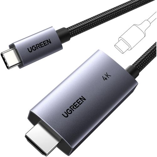 2M Câble USB C vers HDMI 4K 60Hz 18Gbps Adaptateur Thunderbolt HDMI 2.0 Type C Port Charge PD 100W HDR Arc Dolby Compatible avec MacBook Pro Air iPad iPhone 16 Plus Pro Max 15 Galaxy S25 S24