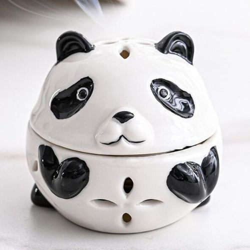 Brûleur d'encens en porcelaine KrasnoCoil, papier noir et blanc, cuir chevelu creux, bois de santal, Eva d'arôme, décor d'encensoir à refoulement pour fumer