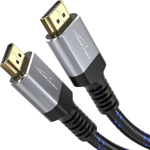 Câble HDMI 8K/4K, gaine en nylon incassable - 3m - 8K@60Hz (Cuivre supplémentaire pour Ultra HD rapide, 4K@120Hz/8K@60Hz - High Speed avec Ethernet, Blu-ray/PS5/Xbox Series X/Switch)