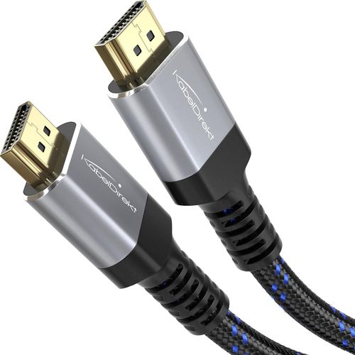 Câble HDMI 8K/4K, gaine en nylon incassable - 1m - 8K@60Hz (Cuivre supplémentaire pour Ultra HD rapide, 4K@120Hz/8K@60Hz - High Speed avec Ethernet, Blu-ray/PS5/Xbox Series X/Switch)