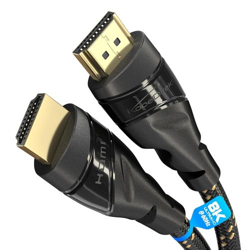 Câble HDMI 4K - 15m - 4K@60Hz (cuivre supplémentaire pour Ultra HD rapide, gaine en nylon - HDMI 2.0, haute vitesse avec Ethernet, Blu-ray/PS5/Xbox/Switch, noir)