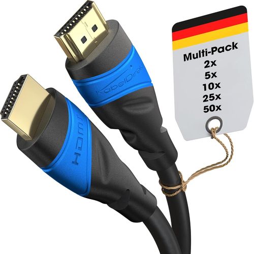 Câble HDMI 4K & 8K - 2x 3m - Disponible en 0,15-22,5m - Pour chaque appareil HDMI (4K@120Hz & 8K@60Hz, High Speed avec Ethernet, Blu-ray, PS5/Xbox Series/Switch, noir)