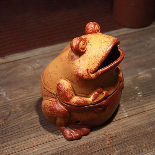 Brûleur d'encens à bobine de grenouille en porcelaine, bois de santal, Eva d'arôme, encensoir Chan à fumer, décoration créative pour la maison