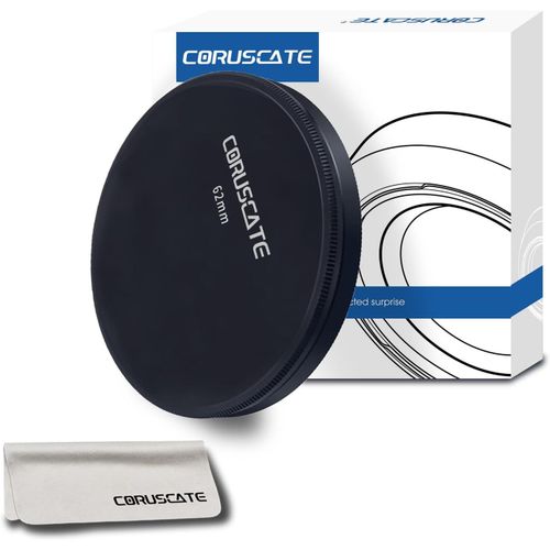 Bouchon de filtre en métal de 62 mm, bouchon d'objectif en métal, compatible avec tous les objectifs de 62 mm avec filetage d'appareil photo et 62 mm ND, CPL et accessoire de filtre UV. (Coque