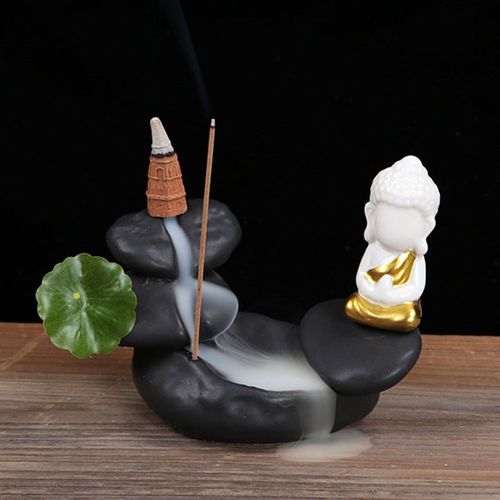 Backlfow ? brûleur d'encens créatif bouddha, bâton d'aromathérapie, support d'encens, décoration de bureau et de maison