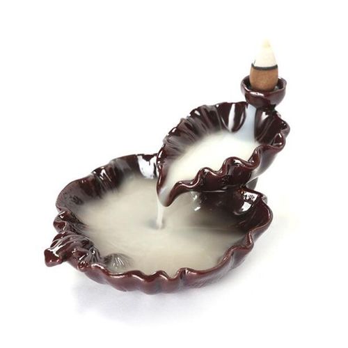 Brûleur d'arôme à reflux en céramique, Base d'encens Lotus, brûleur de parfum, produit de décoration pour salon et maison