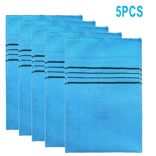 Gant De Toilette En Polyester Doux Pour Le Corps, Serviette De Bain Expansive, Gislande De Douche, Coréen, Italien, Asiatique, 5 Pièces