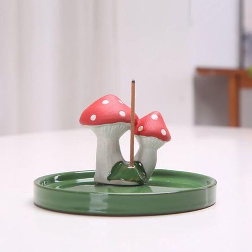 Porte-encens champignon dessin animé créatif Chan brûleur d'arôme thé Pet pour la maison salon décor maison produit parfumé