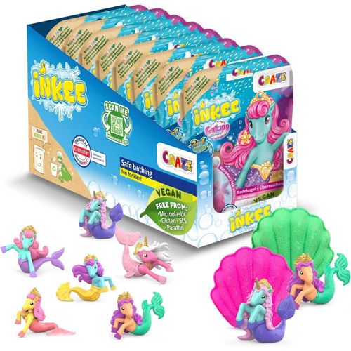 Pack de 8x Bombes de bain surprise Galupy Mermaid - 8x Boules de Bain surprise avec figurine licorne sirène sur Présentoir