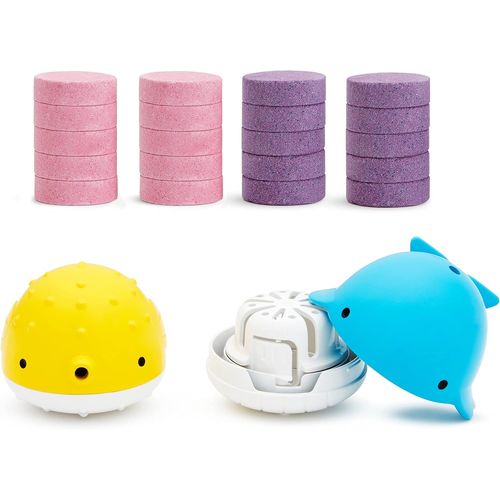 Bombes de Bain Color Buddies & Distributeur de Jouets | Jouets Bébé & Jouets de Douche pour Enfants | Formule Hydratante | Jouet de Bain Tout-Petits Changeant de Couleur Fun