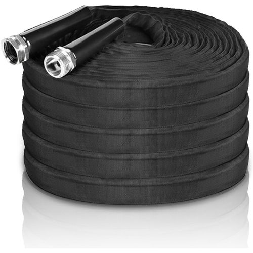 Tuyau d'arrosage extensible ultra résistant pour jardinage, nettoyage, lavage de voiture Noir 15 m