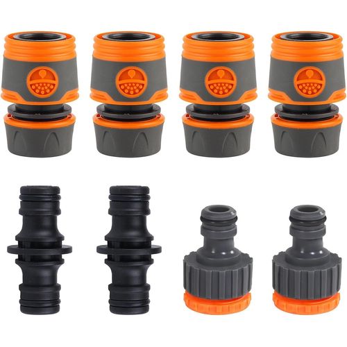 Raccord Gardena, Raccord de Tuyau 1/2""(12mm), 8 Pièces Embout Connexion Rapide Connecteur Tuyau Arrosage Nécessaires Darrosage de Convient aux Jardins Familiaux(C)