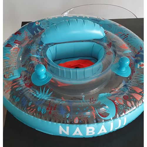 Bouée De Piscine Gonflable Avec Siège Et Poignées Bébé 7-15 Kg Transparente Décathlon