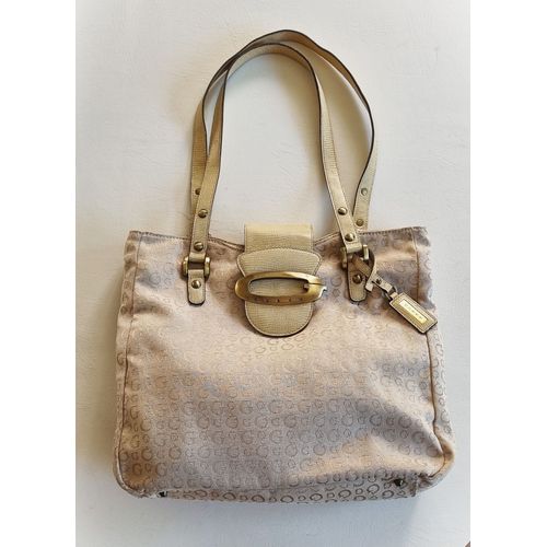 Sac Guess by Marciano toile monogram beige et cuir