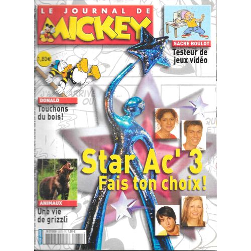 Le Journal De Mickey N° 2675 - Jim Carrey [Photo Poster] / Métier : Testeur De Jeux Vidéo / Le Grizzli (24/09/2003)