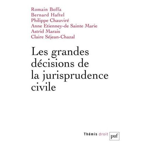 Les Grandes Décisions De La Jurisprudence Civile
