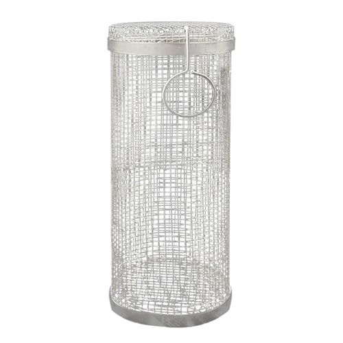 Cylindre Griller Panier Acier Inoxydable Barbecue Filet Légumes Viande BBQ Panier Grande Taille 30cm