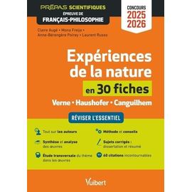 Expériences De La Nature En 30 Fiches - Verne, Haushofer, Canguilhem