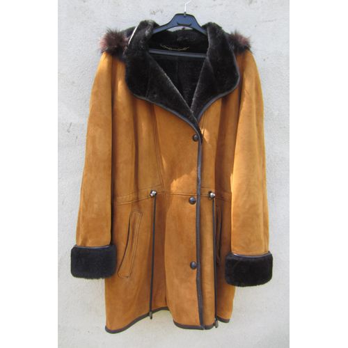 Manteau Femme 100% Agneau Cuir Entier Taille 44 Made In France O'Ned