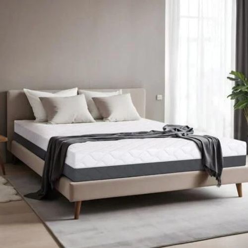 TANHK Matelas à mémoire haute densité 140x190, 20cm, Ferme, Hypoallergénique, Housse amovible, Fabriquée en Italie
